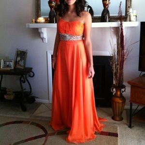 Tangerine Prom / Formal Dress 💛